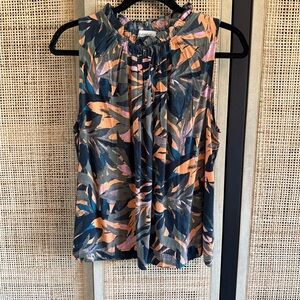 Evereve Multicolor Sleeveless Blouse EUC